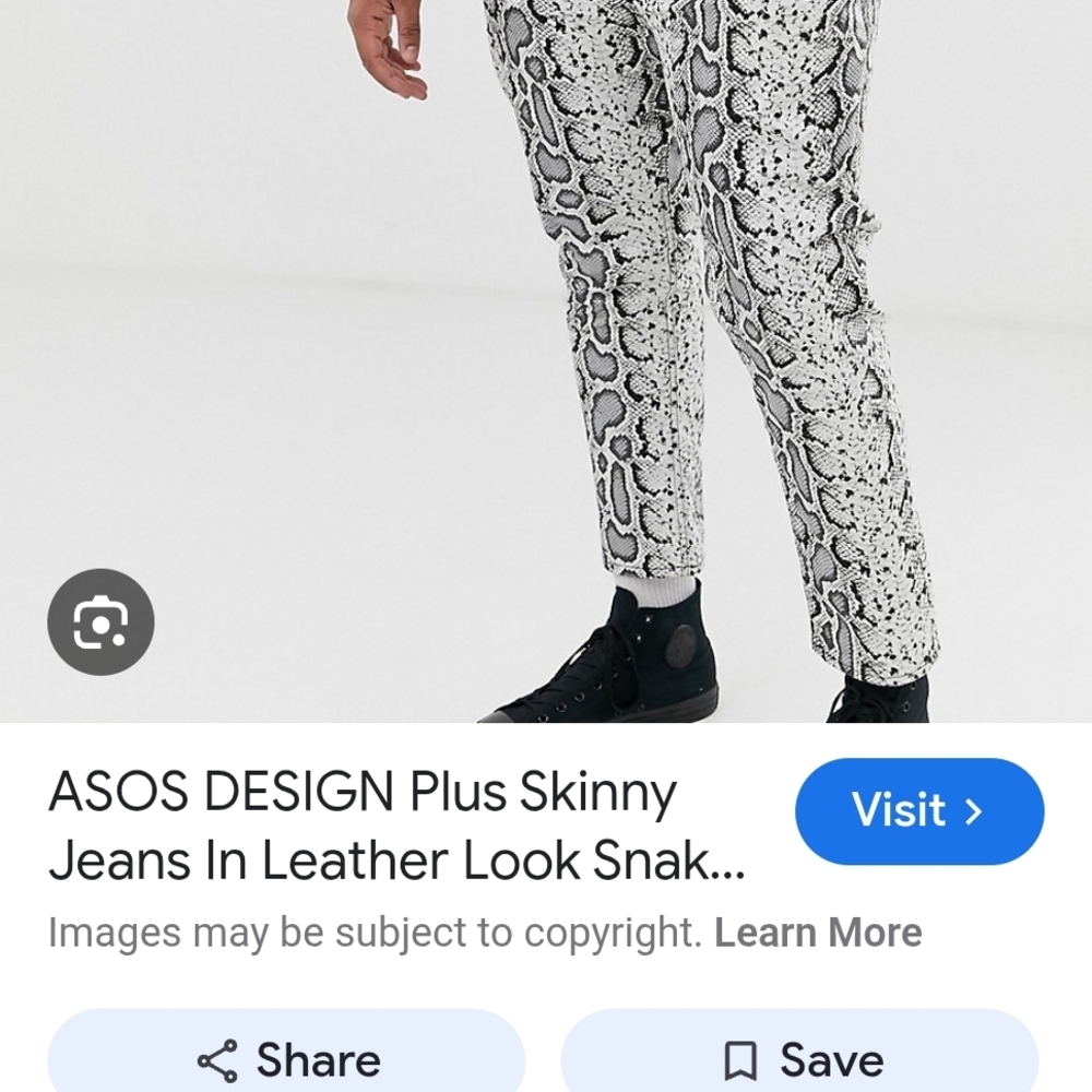 ASOS Black and White Snakeskin Pants - Picture 7 of 7